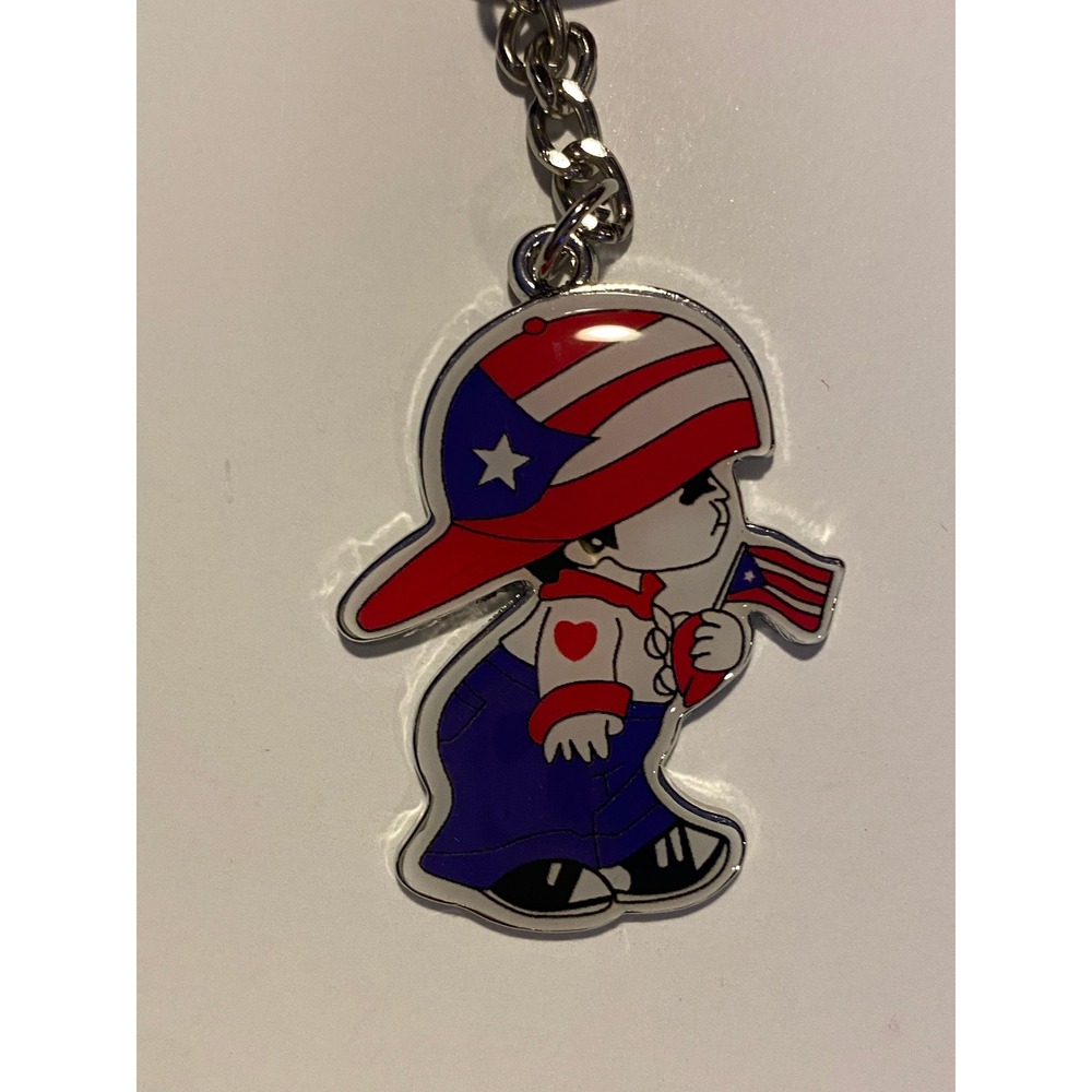 Puerto Rico Boricua Boy Keychain Multicolor Flag Pride Accessory Unisex